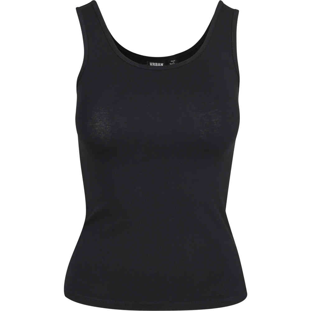 Urban Classics - 2-Pack Basic Stretch Mouwloze top - Zwart
